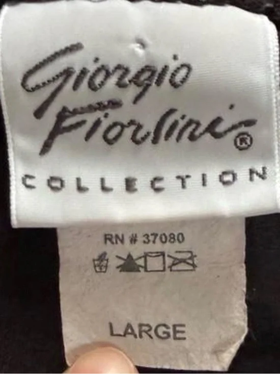 Y2K Giorgio Fiorlini Black & White Zebra Print 3/4 Sleeve Lace V Cut Blouse Top - Picture 6 of 6